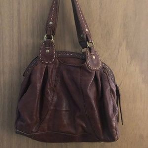 Lucky Brand Brown Real Leather Handbag